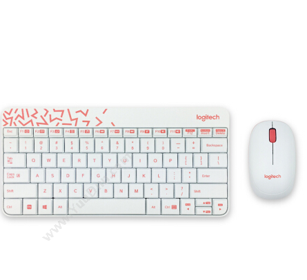 罗技 Logitech MK240Nano(白色) 无线键盘鼠标套装