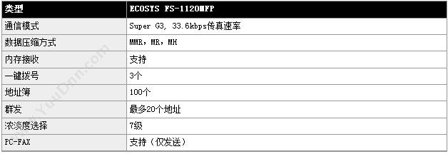 京瓷 FS-1120MFP A4黑白激光多功能一体机
