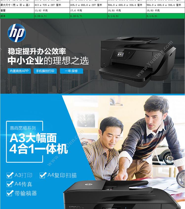 惠普 HP OJ7510AG3J47A A4黑白激光打印机