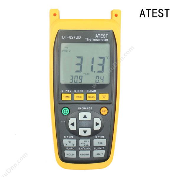 AtestDT-827UD(双通道带记录)9999组数据温度检测仪
