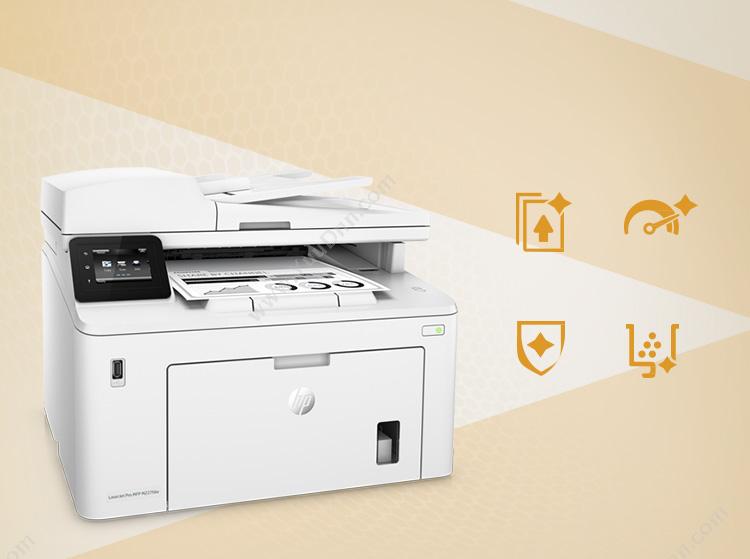 惠普 HP LaserJet Pro MFP M227fdw (黑白) A4   自动双面打印，复印，扫描，传真，带自动输稿器，无线网络 A4黑白激光多功能一体机