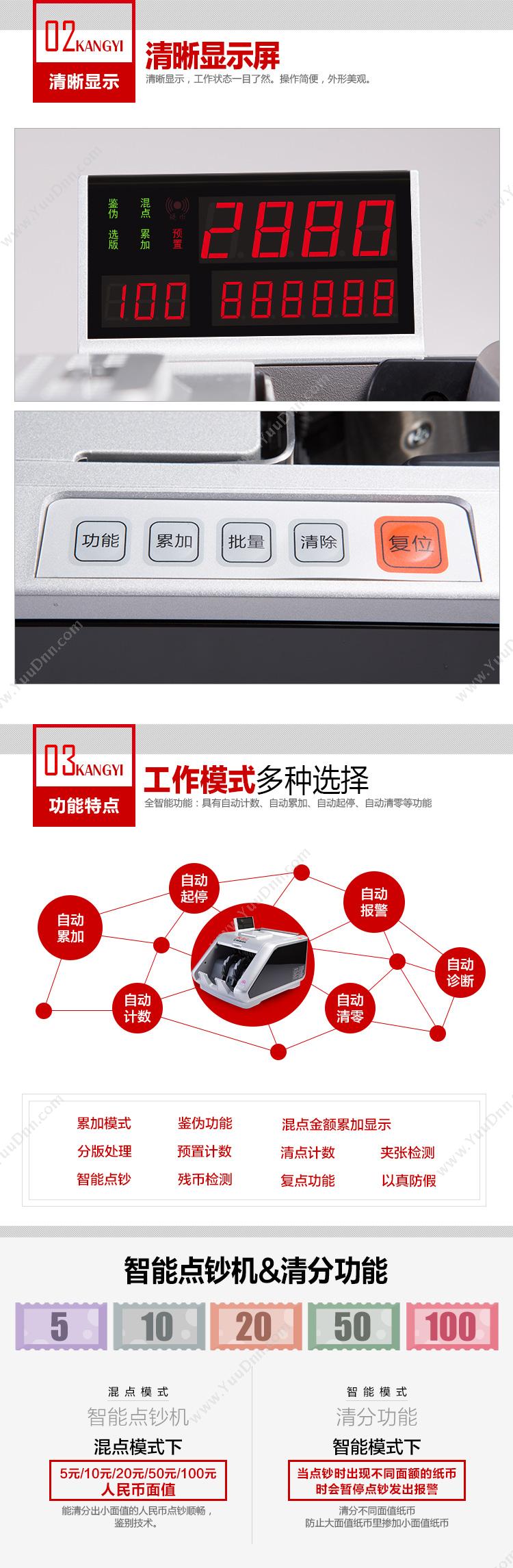 康艺 JBYD-HT-2880(B) 银行用   黑色 台 验钞机