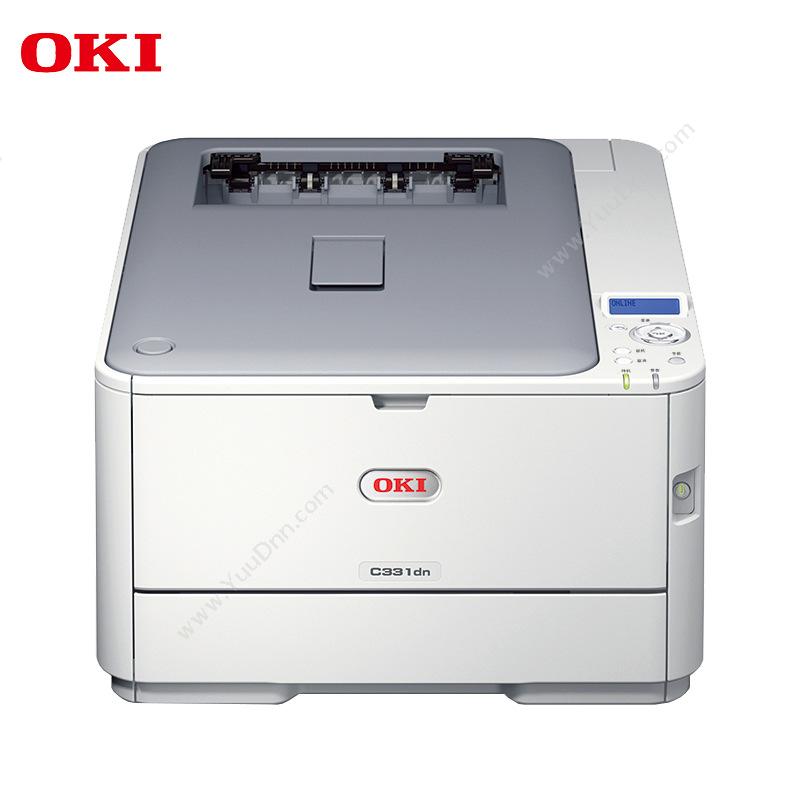 日冲 OKIC331dn 彩色激光LED打印机 A4 浅（ 灰）  单功能/有线/自动双面针式打印机