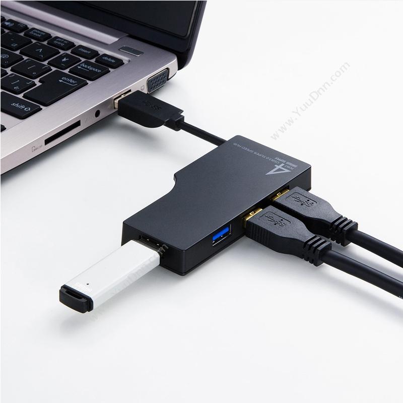 山业 Sanwa USB-HAM405BK 4口USB3.0（黑） 集线器