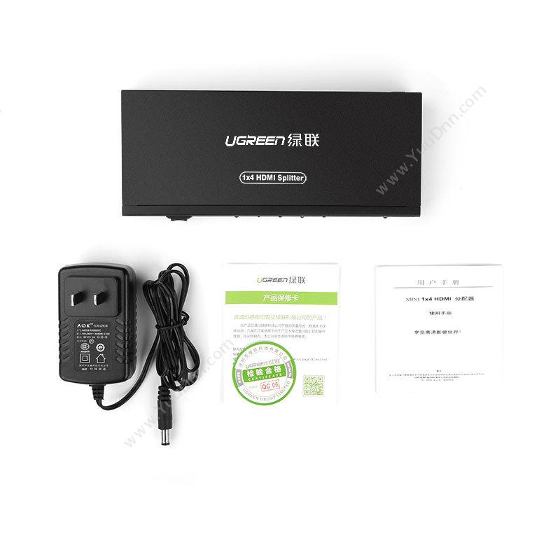 绿联 Ugreen 40202 HDMI分配器 带DC5V1A规格的电源安装快捷，操作简单 转换器