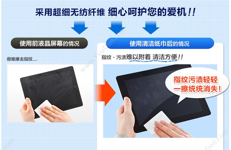 山业 Sanwa CD-WT4P10-C 液晶屏幕清洁湿纸巾 装机配件