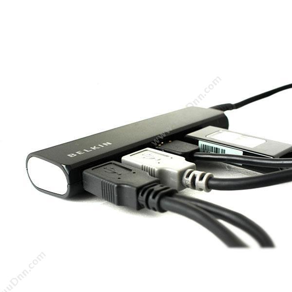 贝尔金 Belkin F4U040ZH 细棒高速USB2.0四口（黑） 集线器
