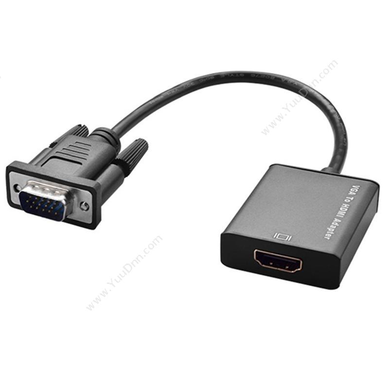 创乘 ChuangChengCC200 VGA转HDMI转换线 30CM（黑） 将VGA接口转为HDMI接口连接至各类显示设备扩展配件