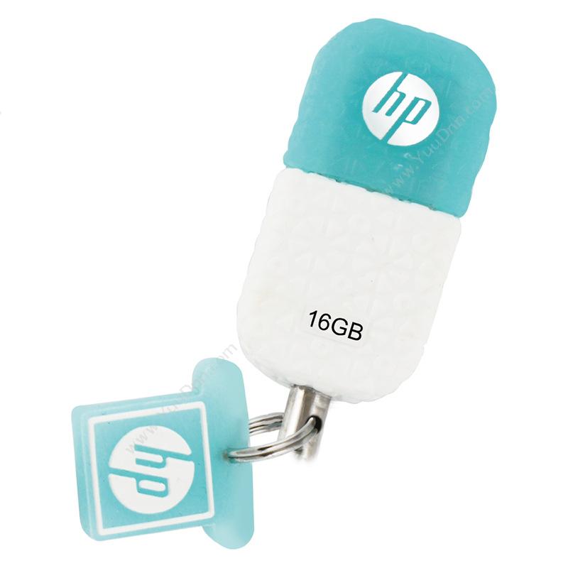 惠普 HPV175W USB2.0 橡胶雪糕迷你 16G 蓝（白）U盘