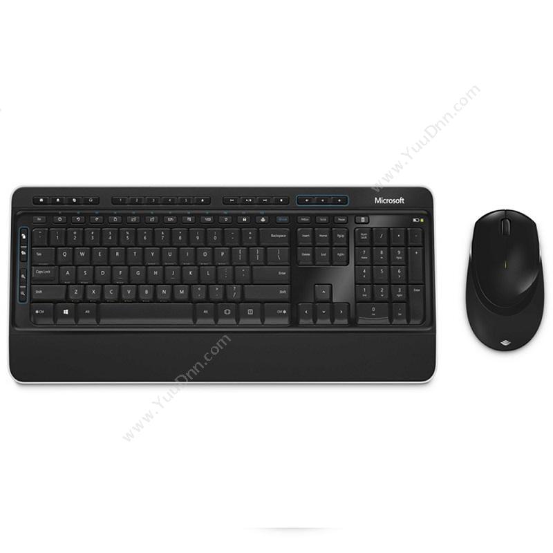 微软 Microsoft PP3-00027 无线桌面套装3050 （黑） 无线键鼠套装