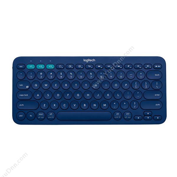罗技 Logik380 蓝牙键盘 （蓝） 适用于任何蓝牙设备键盘鼠标