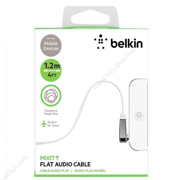 贝尔金 Belkin AV10128qe04-WHT 3.5mm 1.2米 白色 音频线