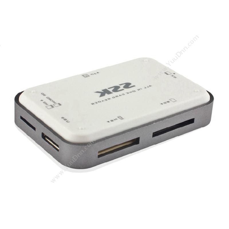 飚王 SSK SCRM056 白金 USB3.0 多合一读卡器 USB3.0 SD MS CF XD TF M2（白）   SD MS CF XD TF M2 扩展配件
