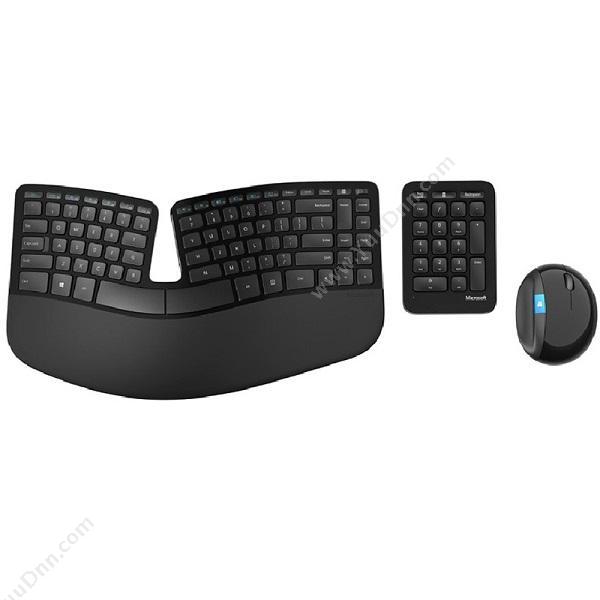 微软 MicrosoftSculpt 人体工学桌面键鼠套装键盘鼠标