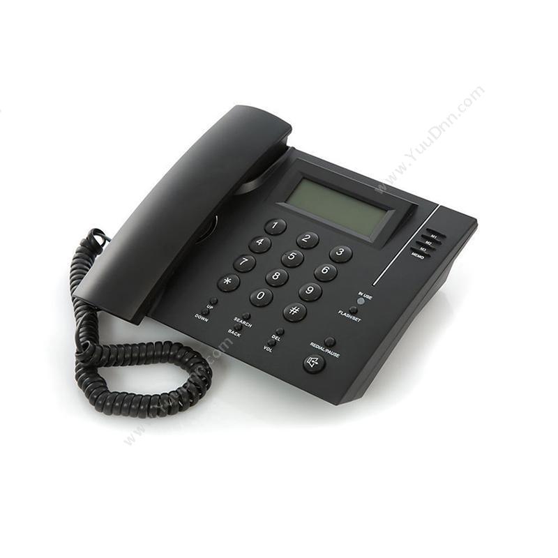 酷比客 L-Cubic LCLN3HSB2 4芯电话听筒卷线4P4C 公-公2M （黑）  用于电话主机与电话听筒连接 电话线