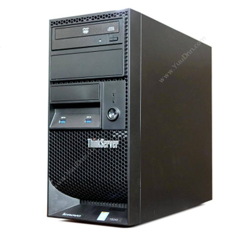 联想 Lenovo ThinkserverTS250 联想服务器    E3-1225/8GB/2*1T/10000M/DAID1/单电/DVD-ROM/三年上门保修 塔式服务器