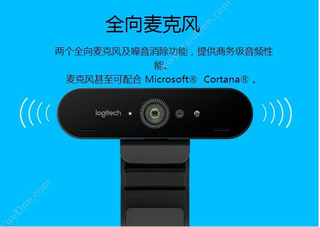 罗技 Logitech C1000e 超高清商务网络 （黑） 摄像头