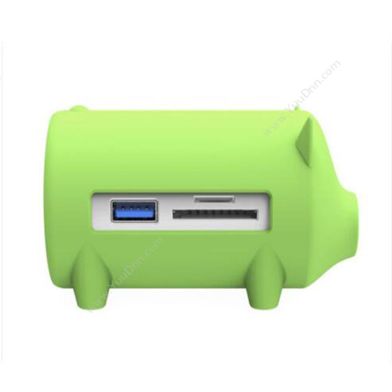 奥睿科 OricoH4018-U3-GR 小猪读卡 USB3.0*3
TF*1
SD*1　线长：100cm 绿色集线器
