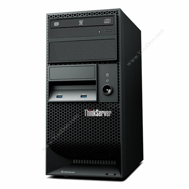 联想 LenovoThinkserverTS250 联想服务器    E3-1225/8GB/1T/10000M/DAID1/单电/DVD-ROM/三年上门保修塔式服务器