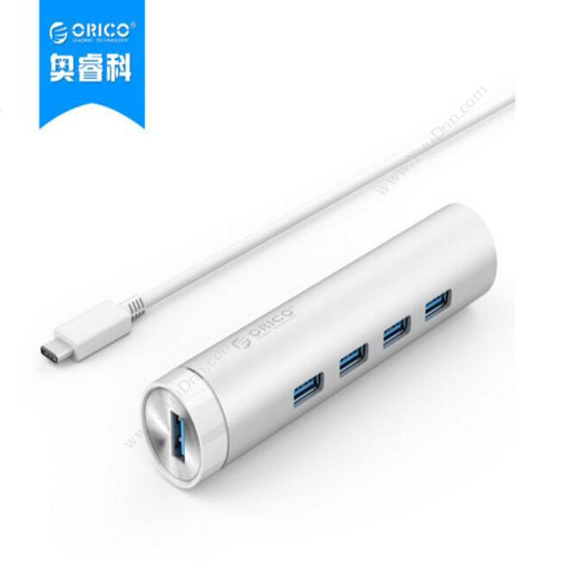 奥睿科 OricoARH4-U3-SV 全铝HUB USB3.0*4 50/100CM 亚光银色集线器