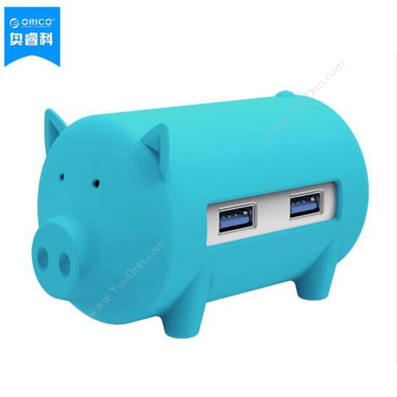 奥睿科 OricoH4018-U3-BL 小猪读卡 USB3.0*3 TF*1 SD*1 （蓝）集线器