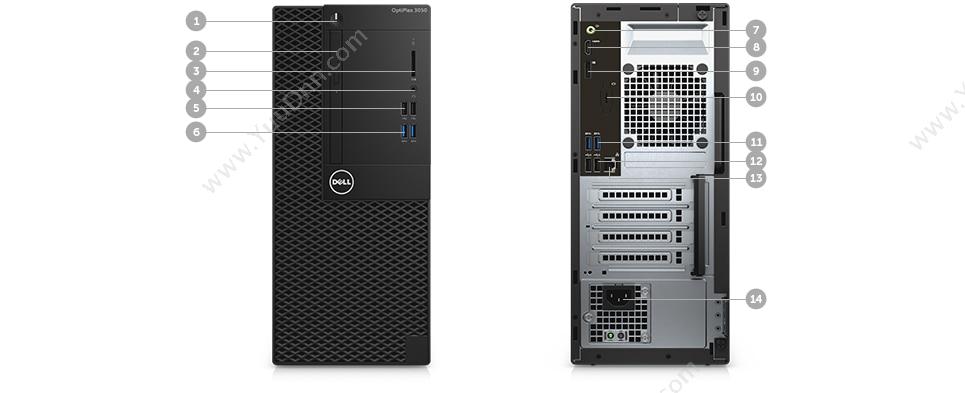 戴尔 Dell 3050MT 台式机 E2216HI54G1TRWW10H3Y 台式电脑套机