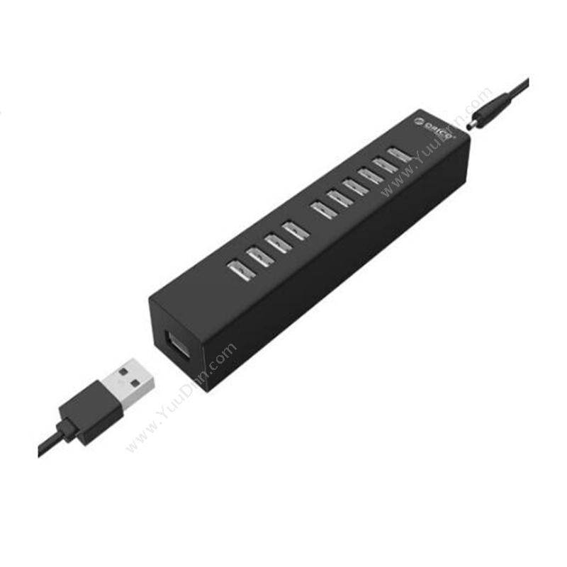 奥睿科 Orico H1013-U2-BK  USB2.0*10 100CM （黑） 集线器