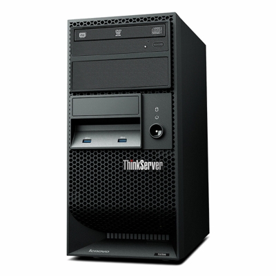 联想 Lenovo ThinkserverTS250 联想服务器    E3-1225/8GB/2*1T/10000M/DAID1/单电/DVD-ROM/三年上门保修 塔式服务器