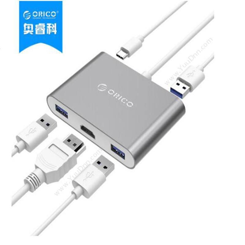 奥睿科 OricoRCH3A-GY USB （灰）  TYPE-C*1 Type-A*3 HDMI*1 Fresco FL5002 15cm扩展配件