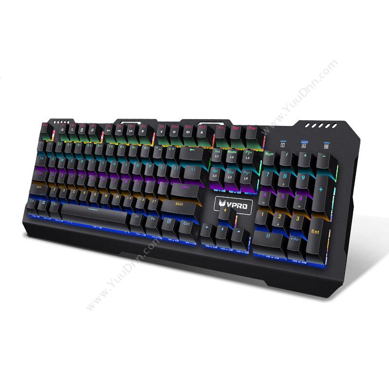 雷柏 Rapoo V560 有线游戏机械键盘 （黑） 有线键盘