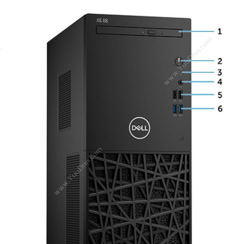戴尔 Dell成铭3980 电脑主机 i3-8100/4GB/1TB/Win10H3Y（黑）电脑主机