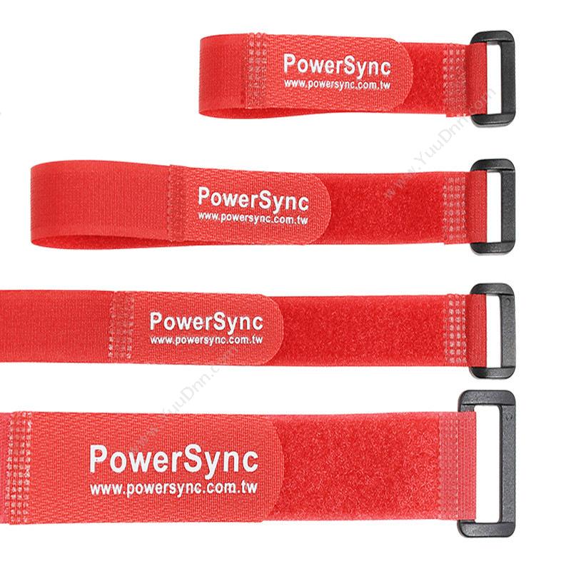 包尔星克 PowersyncACLTMGLER2 魔术贴带扣扎带 20mm*400mm 8入 （红）理线扎带