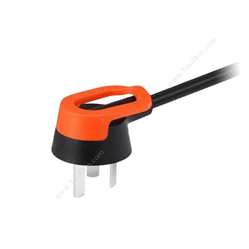 包尔星克 PowersyncMPCTTE0030 带插头三芯 3米 （黑橙）充电线