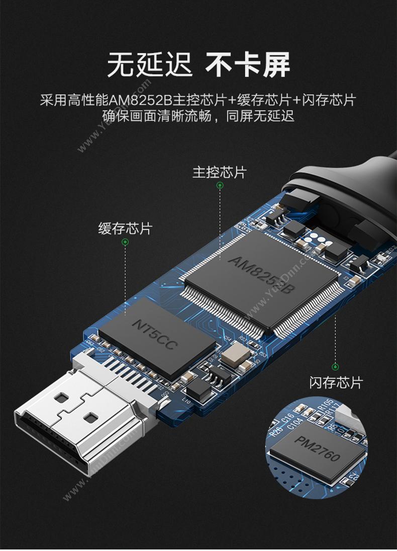 绿联 Ugreen 50291 扩展坞数据线 iPhone/ipad转HDMI （黑） 视频线
