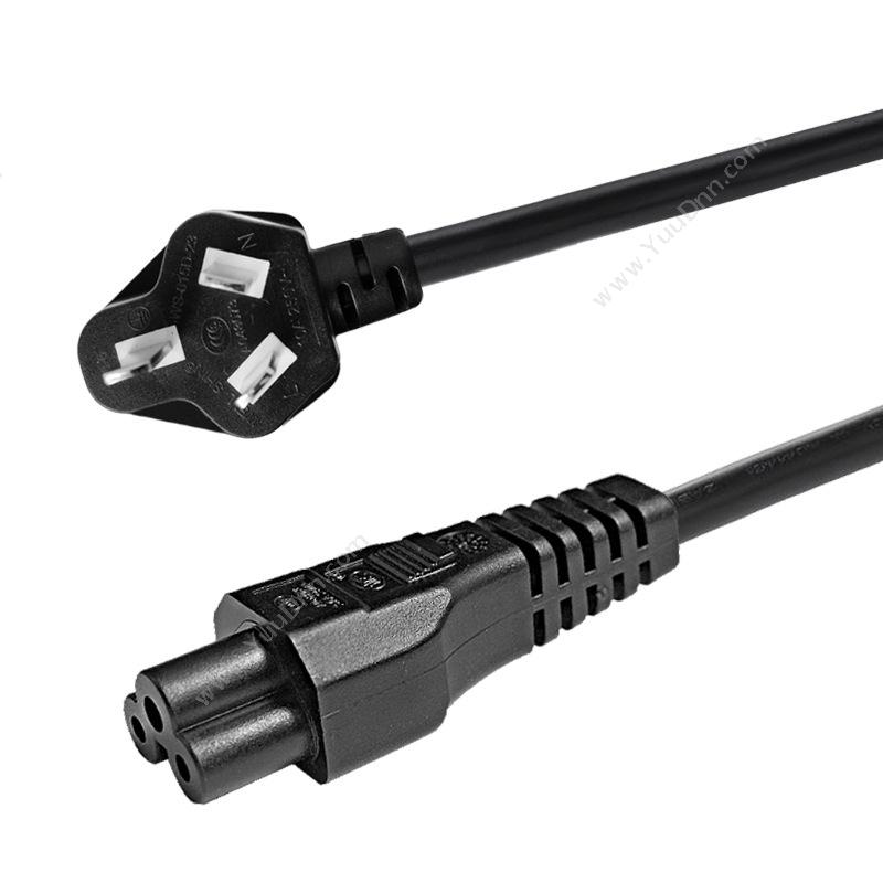 包尔星克 PowersyncMPMC0010  1米 （黑）  90度三插对180度米老鼠充电线