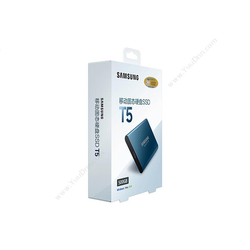 三星 Samsung MU-PA500B/CN Type-c USB3.1  固态（PSSD）T5 500GB（蓝） 移动硬盘