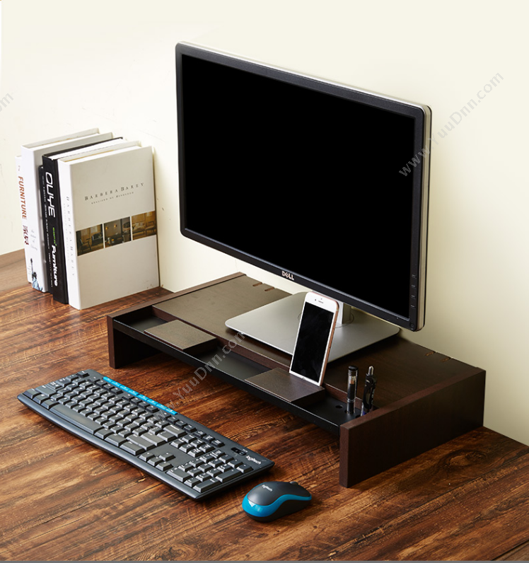 宜客莱 Yikelai V01WL 宜客莱笔记本电脑显示器增高架 550*280*90mm 胡桃木色 1个 笔记本支架