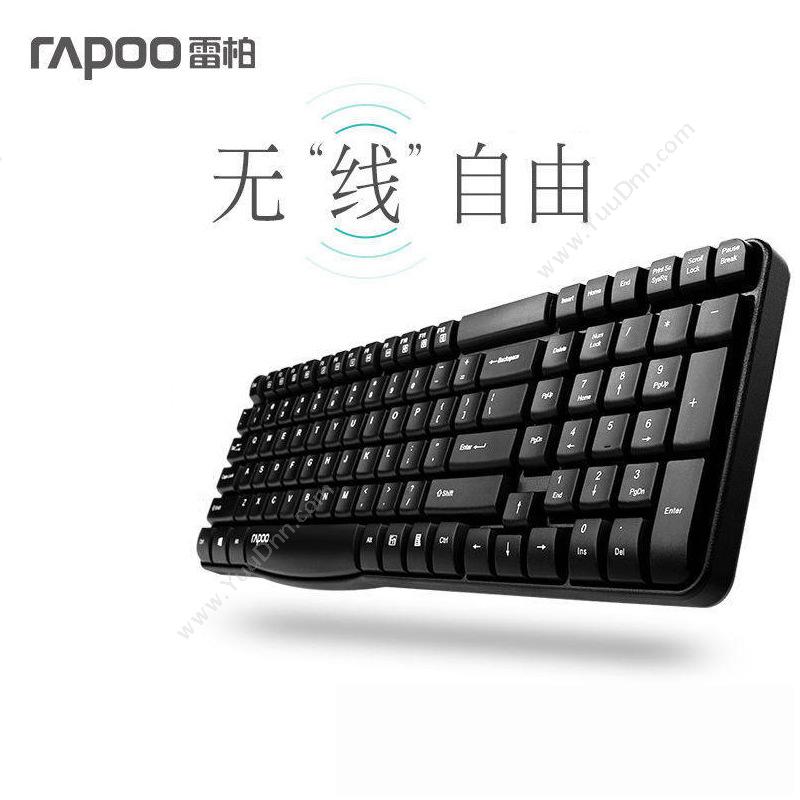 雷柏 Rapoo E1050 无线键盘 （黑） 有线鼠标