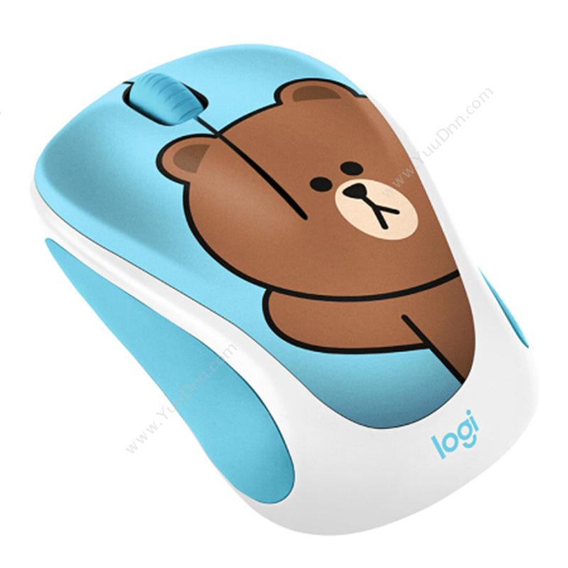 罗技 Logitech LINE FRIENDS 无线USB鼠标 布朗熊 无线鼠标