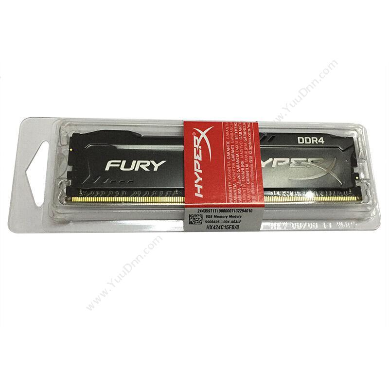 金士顿 Kingston 骇客神条 Fury雷电系列 8GB DDR4 2666（黑） 台式机内存
