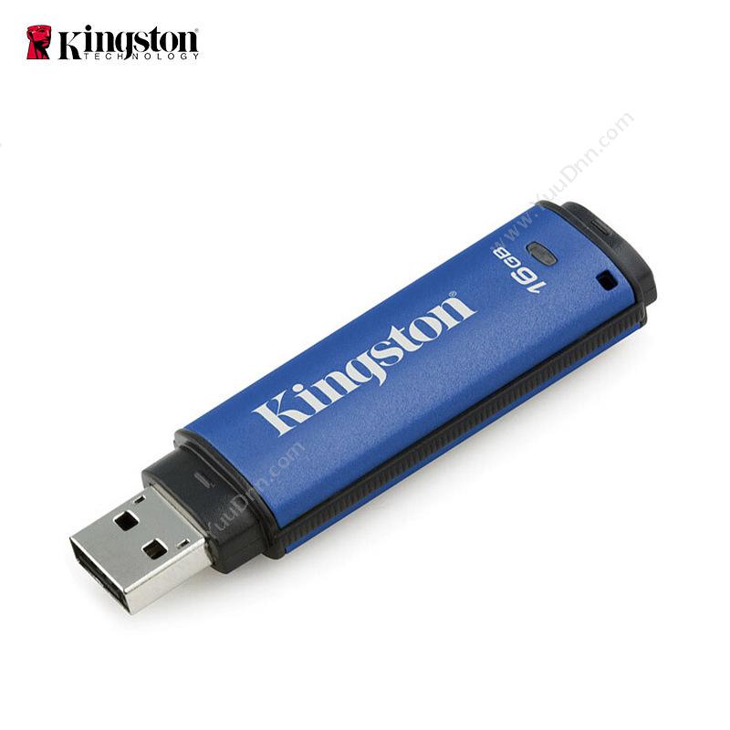 金士顿 Kingston DTVP30/16G  DTVP30 256位AES硬件金属加密 USB3（蓝） U盘