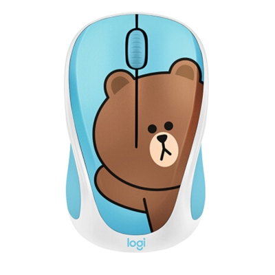 罗技 Logitech LINE FRIENDS 无线USB鼠标 布朗熊 无线鼠标