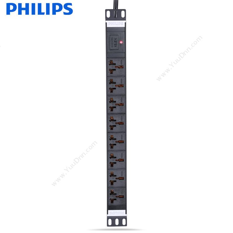飞利浦 PHILIPS SPN1830S/93 8位3米防雷保护万用孔插座   银（白） 插座