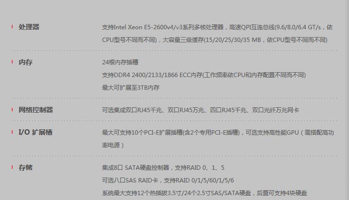 曙光 ShuGuang I620-G 20 服务器 2U   2630v4*2/128G/3*600G SAS 10K /RAID 机架式服务器