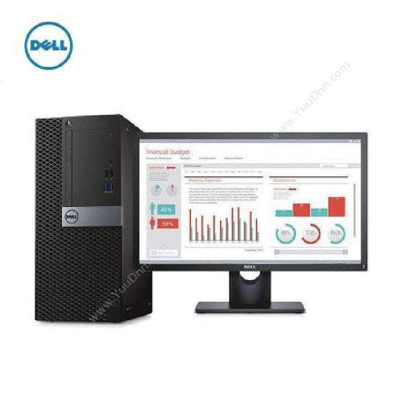 戴尔 Dell Tower 230921 台式机（i7-8700/8G/128G SSD M.2+2T/2G独显/DVDRW/硬盘保护/23.8显示器） 台式电脑套机