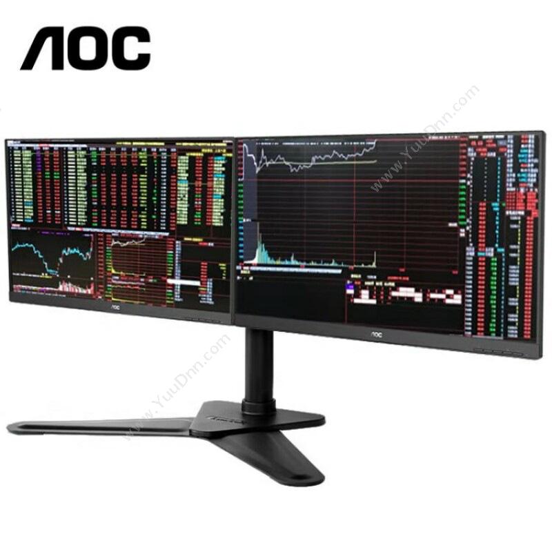AOCQ24P1U 电脑显示器2台+双屏显示器支架液晶显示器