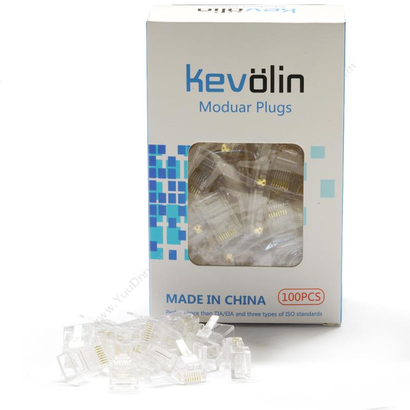 柯菲林 kevolinRJ45 超五类8P8C 盒 透明色 100颗/盒水晶头