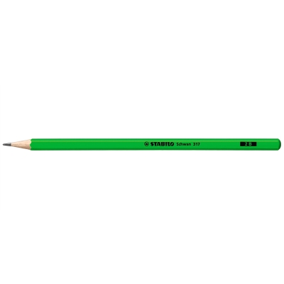 思笔乐 Stabilo 317/2B-33 炫彩乐木制 荧光绿笔杆 铅笔