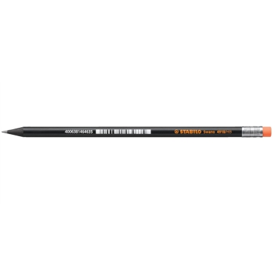 思笔乐 Stabilo 4918/HB-54 炫黑乐黑木 带荧光橙色橡皮头 铅笔