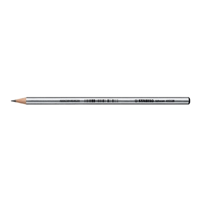 思笔乐 Stabilo 417/HB 炫银乐木制 银色笔杆 铅笔